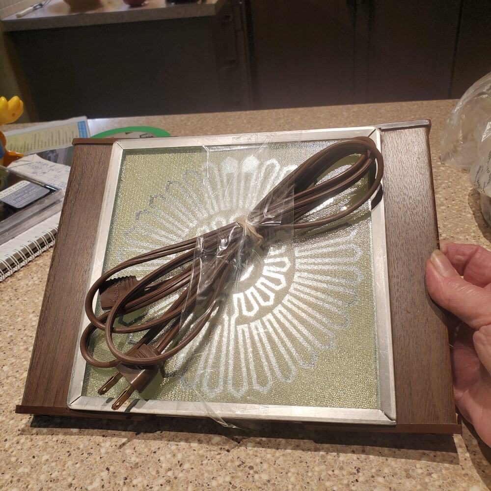 SALTON Hotray Electric Automatic Food Warmer H-907 Hot Tray 7x7 USA Vintage